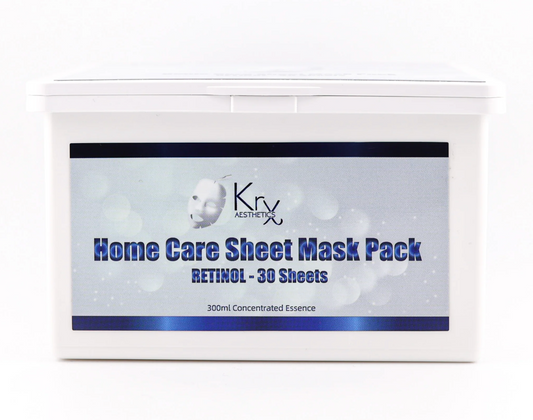 HOME CARE SHEET MASK PACK RETINOL, Тканевые маски с ретиналем, Krx Aestetics, 30 pcs
