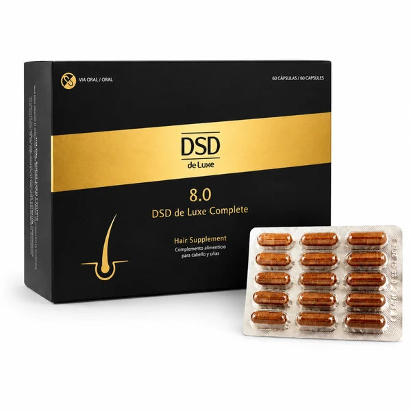 8.0 dsd de Luxe Complete, Пищевая добавка для укрепления волос, поддержки их роста и здоровья кожи и ногтей,, 60 pcs