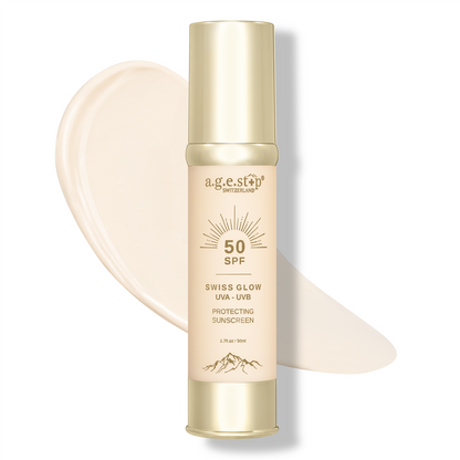 SWISS GLOW UVA UVB PROTECTING SUNSCREEN SPF50, AgeStop, 50 мл